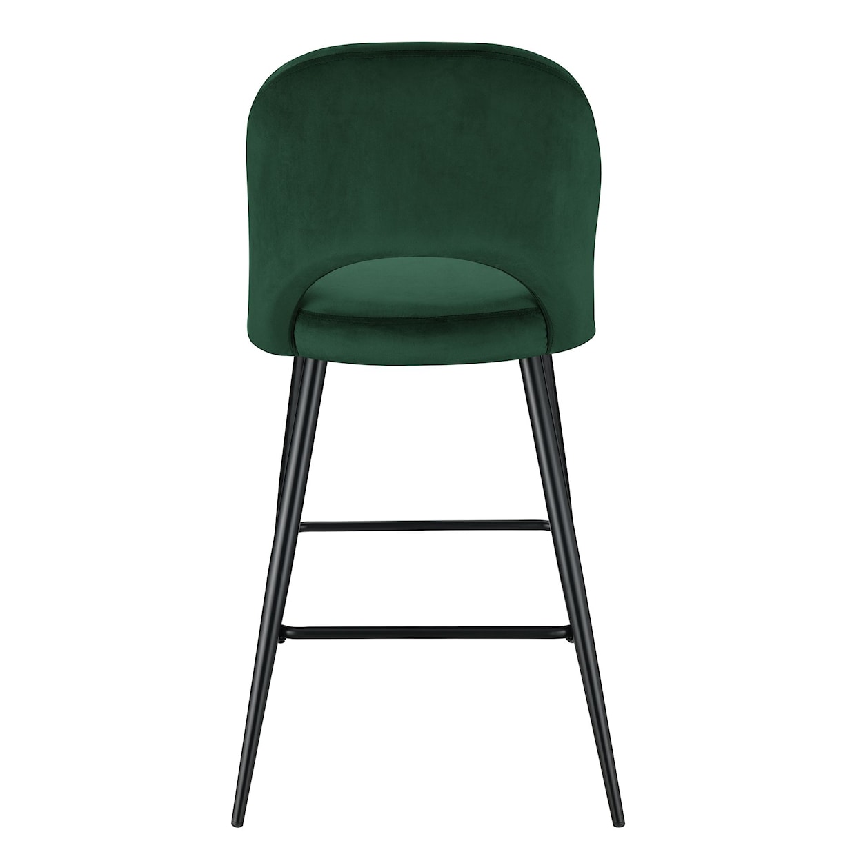 Elements International Kendall Black Leg Set of 2 Bar Stools