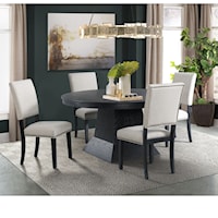 Contemporary 5 Piece Dining Table Set