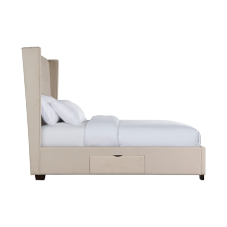 King Upholstered Storage Bed