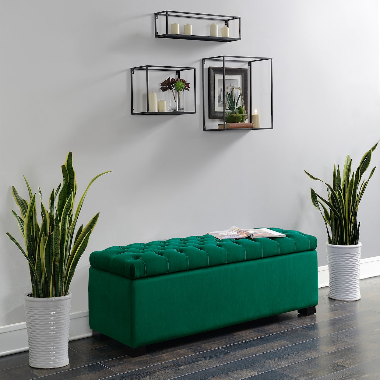 Elements International Chandler Storage Bench