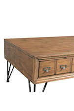 Elements Boone Transitional 2-Drawer Sofa Table with Metal Legs