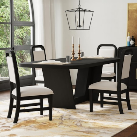 5-Piece Trestle Dining Set