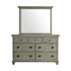 Elements International Crawford Dresser & Mirror Set