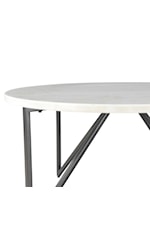 Elements Cedric Contemporary Round End Table with Marble Top