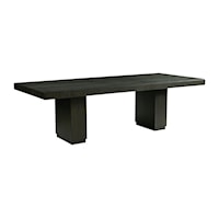 Transitional Rectangular Dining Table with Removable Leaf