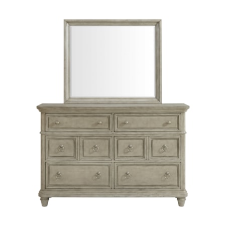 6-Drawer Dresser and Mirror