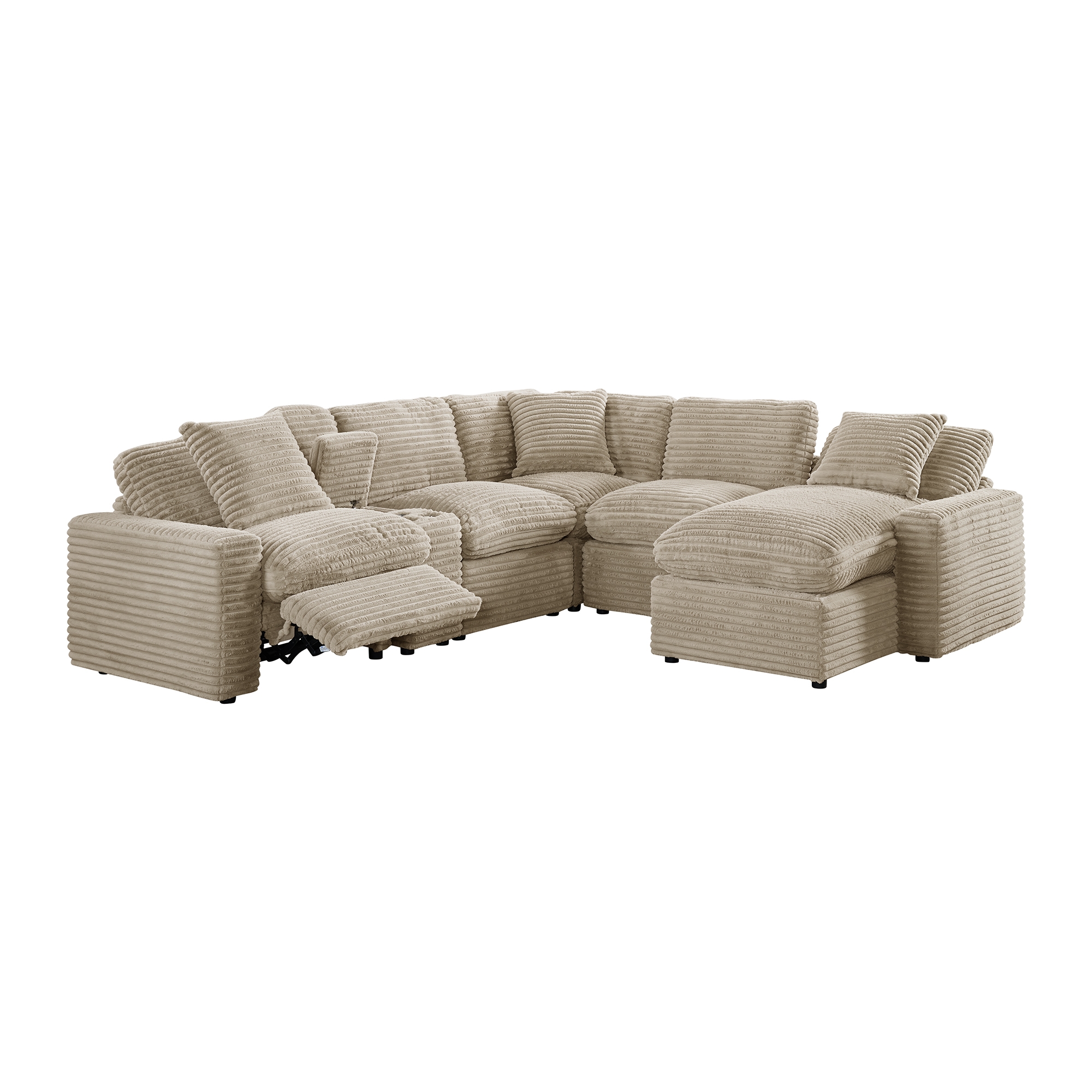 Sectional Armless Chair In Masis Taupe