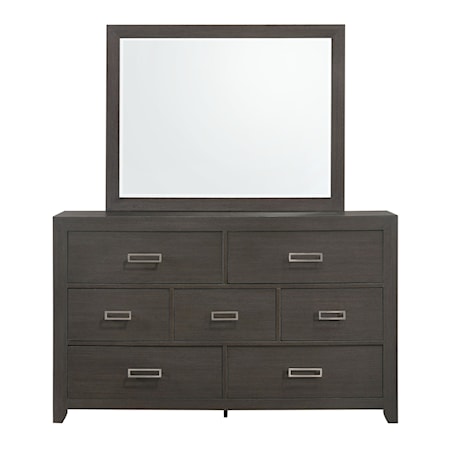 Dresser and Mirror Set