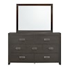 Elements International Sasha Dresser and Mirror Set