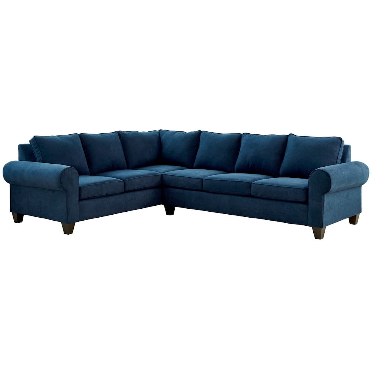 Elements International 705 LHF Sectional Sofa with Rolled Arms