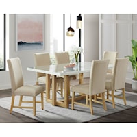 Transitional 7-Piece Dining Table Set