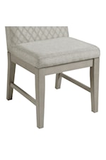 Elements International Marly Contemporary Gray Quilted Counter Stool