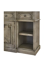 Elements International Torino Rustic TV Console with Distressed Finish
