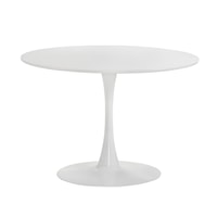 Contemporary Round Dining Table with Pedestal Base