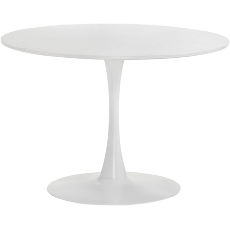 Contemporary Round Dining Table with Pedestal Base