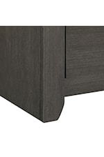 Elements International Sasha Contemporary Three-Drawer Nightstand with USB Ports and Felt-Lined Top Drawer