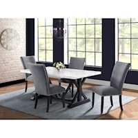 Transitional 5-Piece Standard Height Dining Set