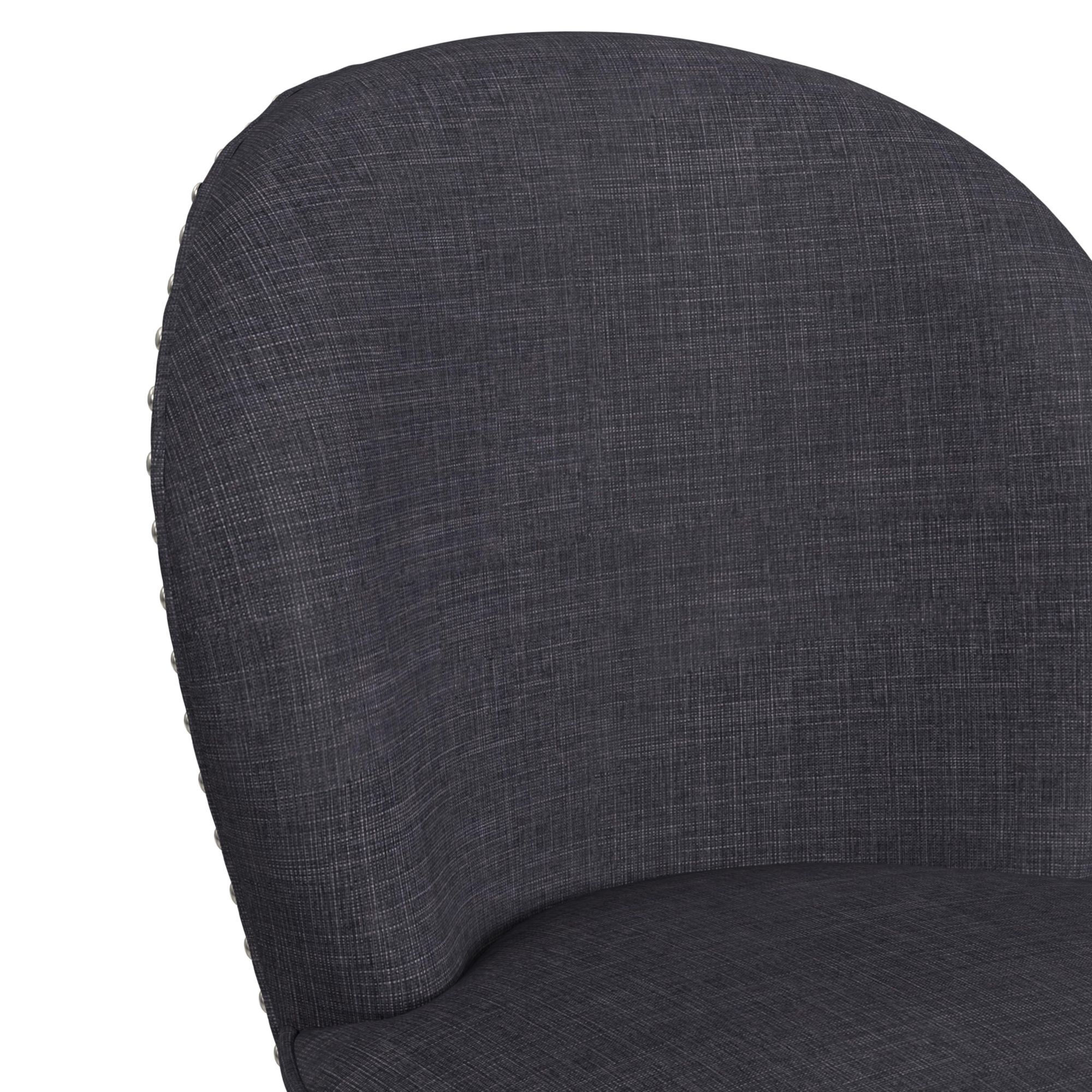 Upholstered Swivel Barstool w/Nailhead Trim