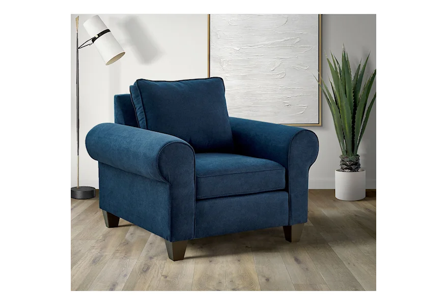 705 Accent Chair with Rolled Arms by Elements International at Lynn's Furniture & Mattress