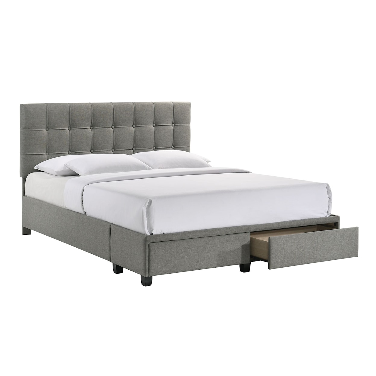 Elements International La Casa LACASA OAK GREY QUEEN STORAGE BED |