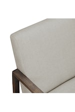 Elements International Furman Contemporary Accent Chair with Exposed Wood Arms