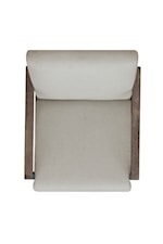 Elements International Furman Contemporary Accent Chair with Exposed Wood Arms