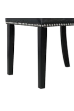 Elements International Meridian NAILHEAD BLACK DINING CHAIR |