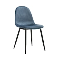 Contemporary Set of 2 Upholstered Side Chairs with Tapered Legs
