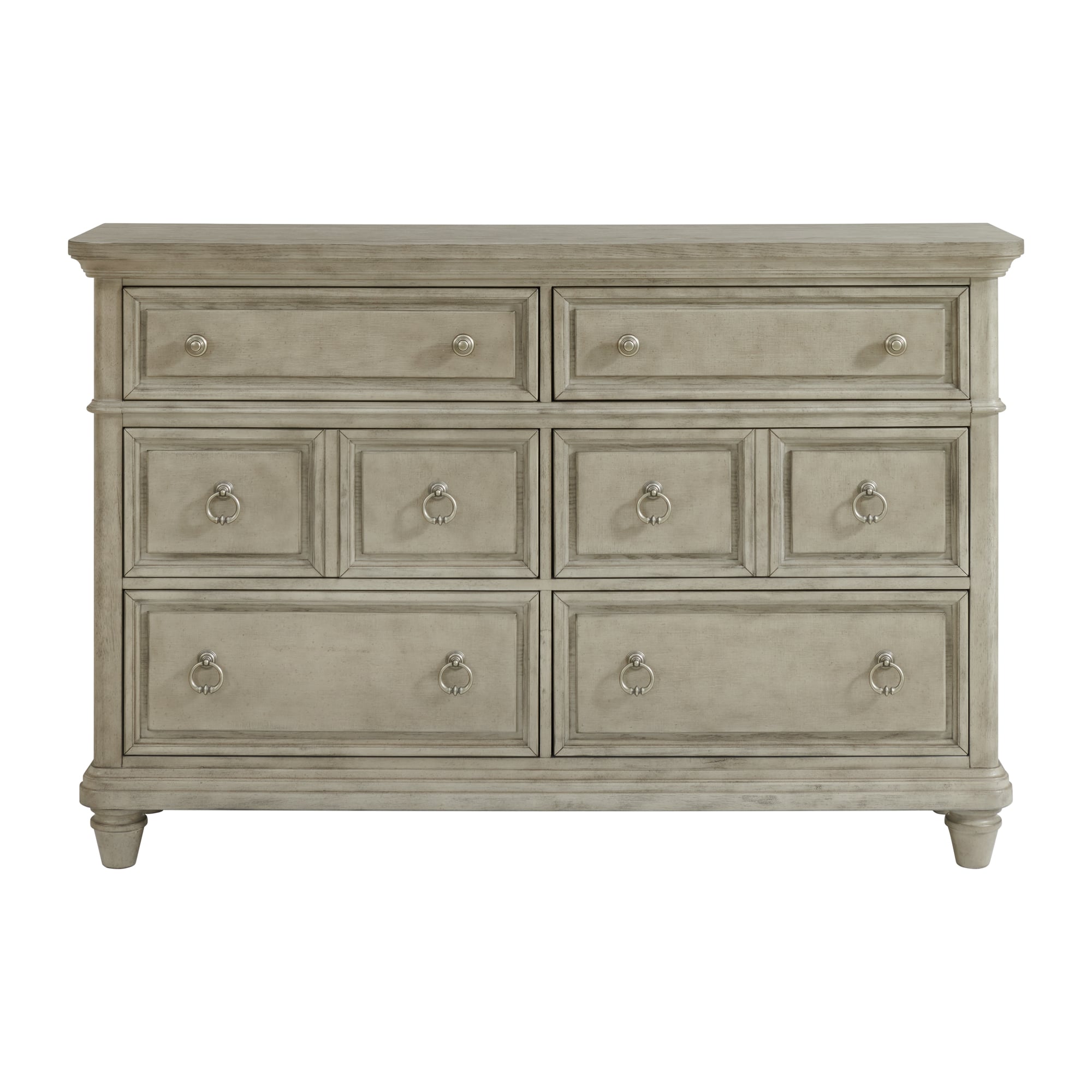 Elements International Whit-Ash 6-Drawer Dresser