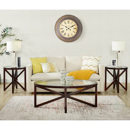 Transitional 3-Piece Table Set