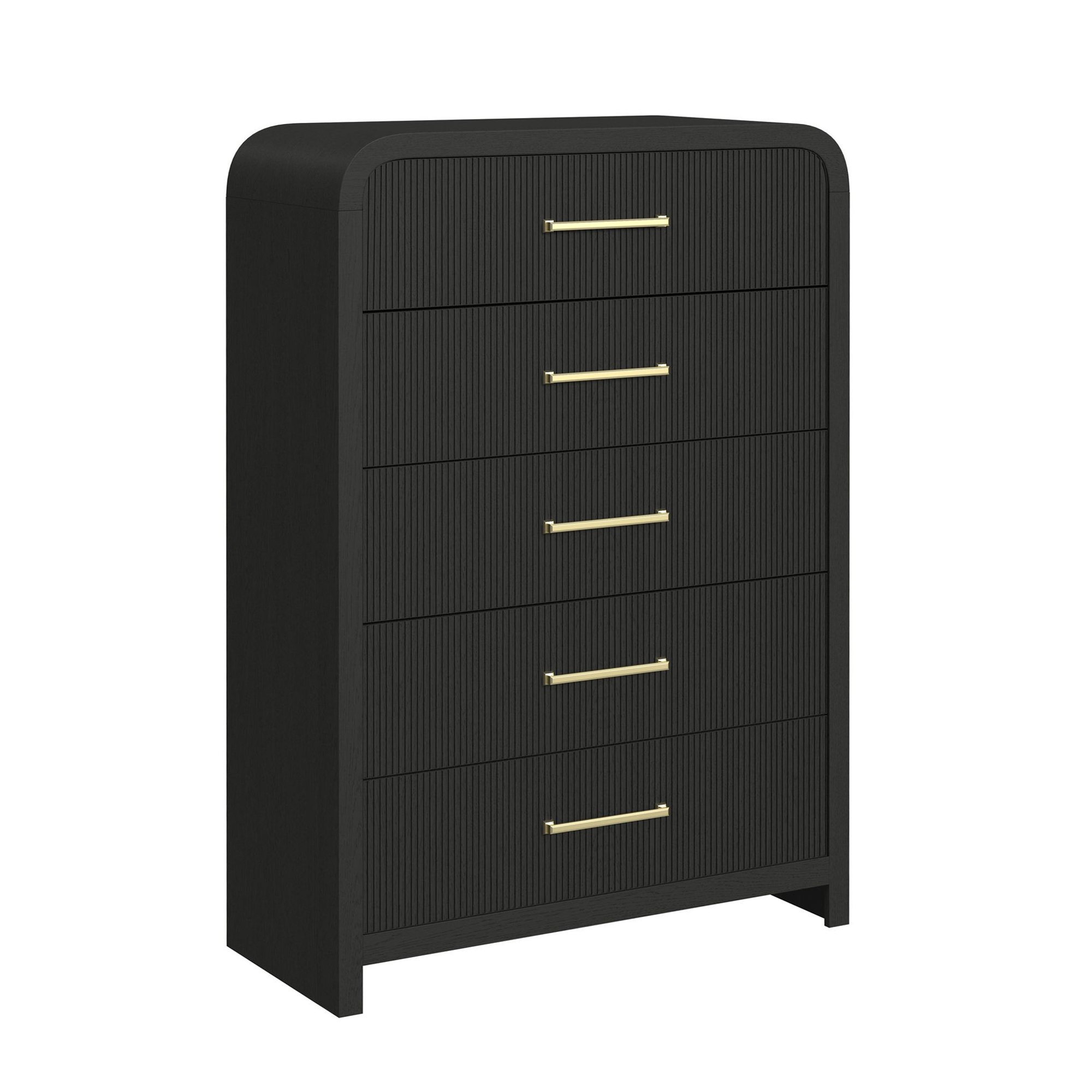 5-Drawer Chest In Black With Grain