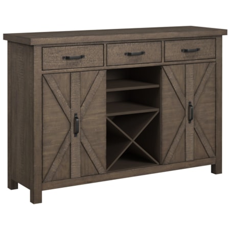 60" Two-Door Server w/Felt-Lined Drawers