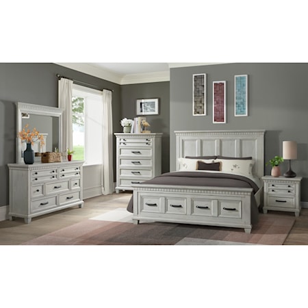 7-Drawer Dresser and Landscape Mirror Set