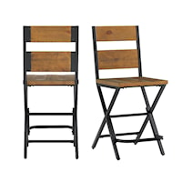 Rustic Industrial Counter Stool Set