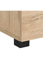 Elements Brenda Contemporary Desk with 3 Drawers and Black Metal Base