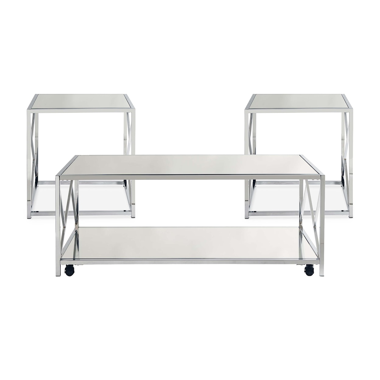 Elements International Braden 3-Piece Occasional Table Set 