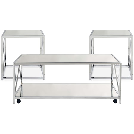 Contemporary 3 Piece Occasional Table Set