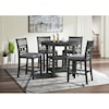 Elements International Amherst 5-Piece Counter Height Dining Set