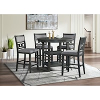 Transitional 5-Piece Counter Height Dining Set