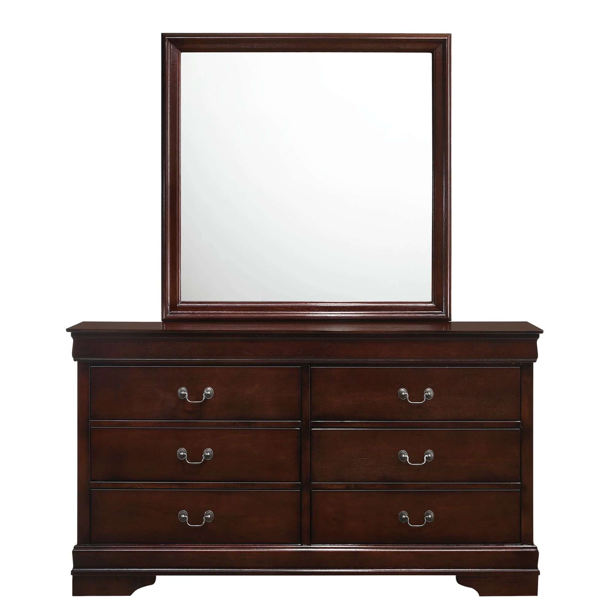 Elements International Louis Philippe Transitional 6-Drawer