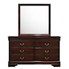 Elements International Louis Philippe Dresser & Mirror