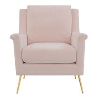 Mid-Century Modern Chair With Gold Legs