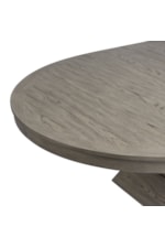 Elements International Collins Transitional Round Dining Table with Leaves