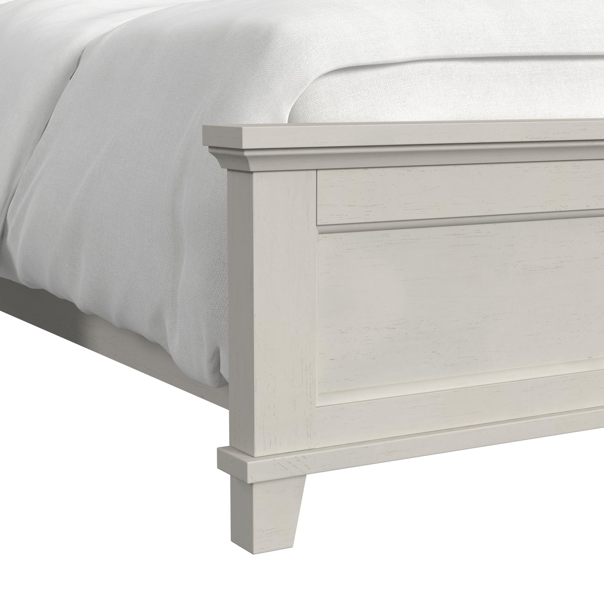 King Panel Bed In Ivory