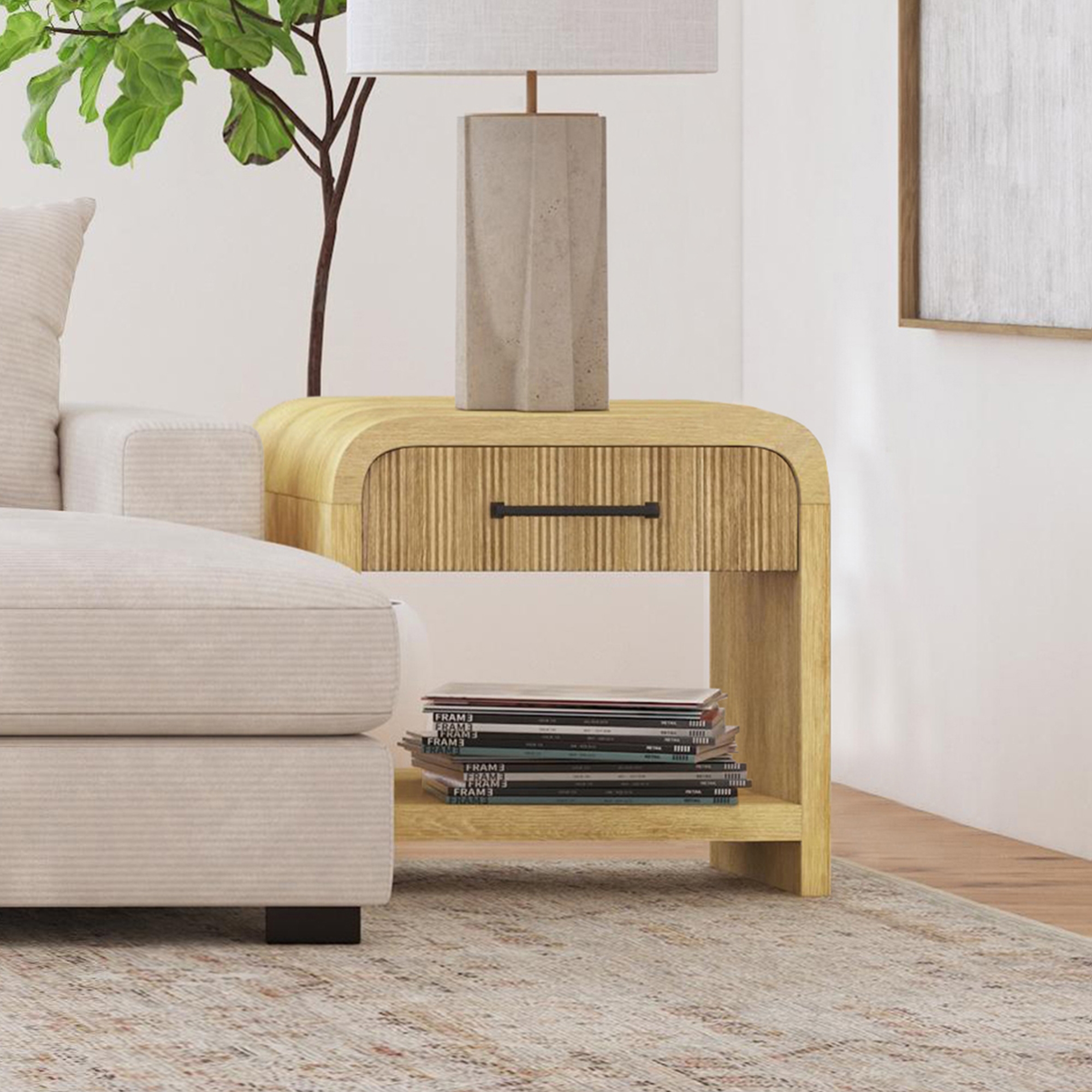 Elements International Ridgemont USB End Table