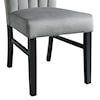 Elements International Bellino BELLINO GREY VELVET SIDE CHAIR |