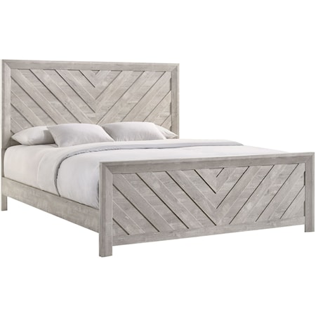 Ellen King Panel 5PC Bedroom Set in White