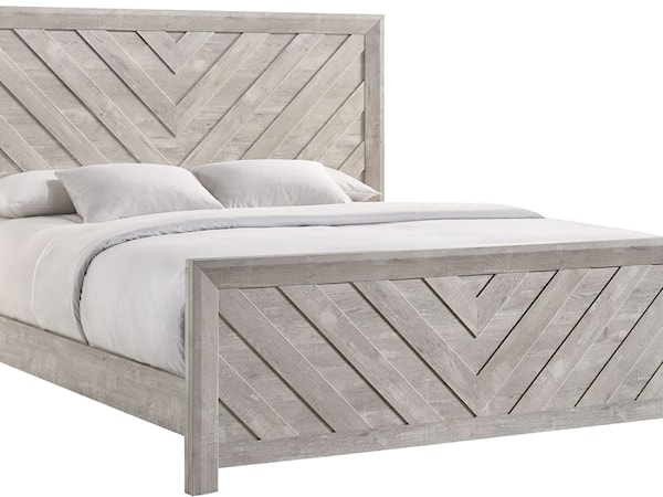 Ellen King Panel 5PC Bedroom Set in White