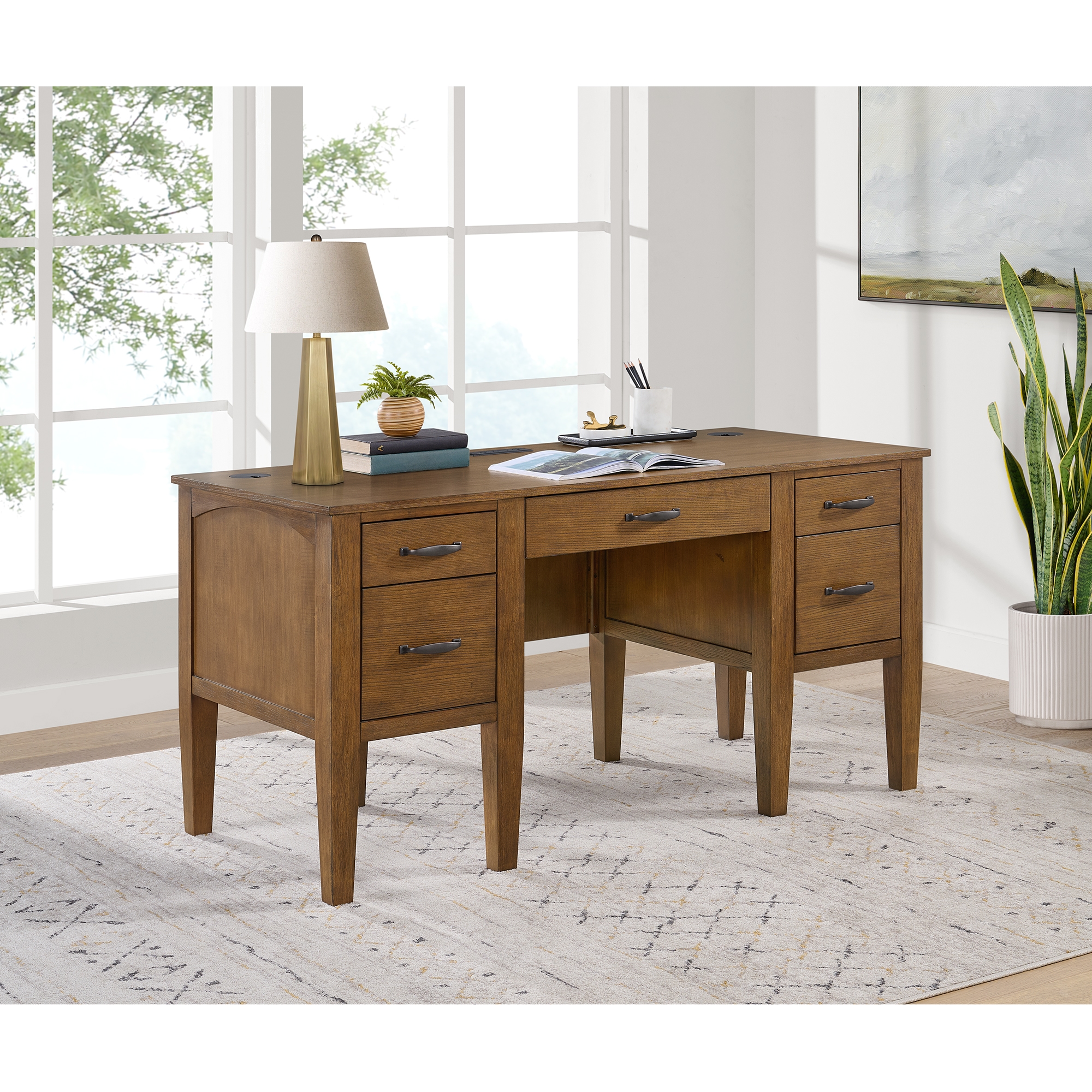 Half-Pedestal Desk