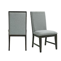 Transitional Set of 2 Side Chairs with Nailhead Trim